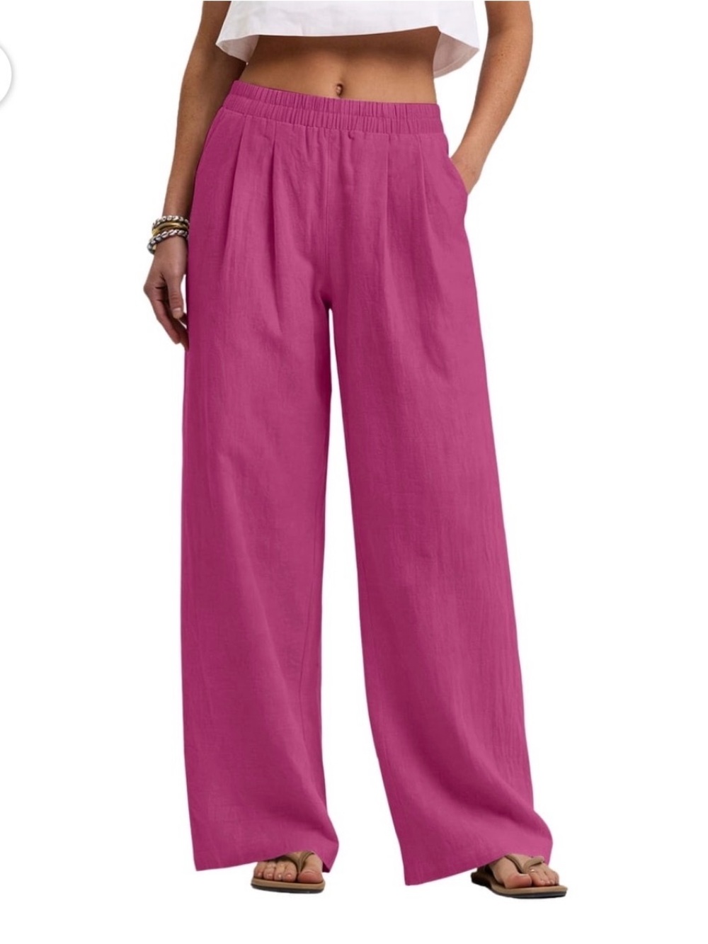H&M women’s Pink Elastic-Waist Joggers,size XS
